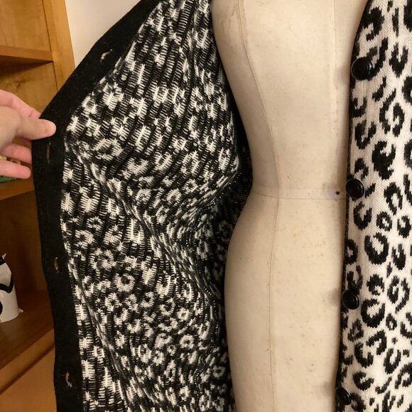 Maglia Donna Angora Leopard Print Cardigan - Picture 5 of 9
